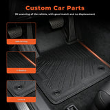 3PCS Floor Mats Liner Black TPE Replacement for 2022-2026 Honda Civic Sedan Replacement for 2022-2026 Acura Integra Civic