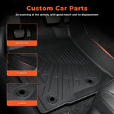 TPE Floor Mats Liner For 2013-2024 Toyota 4Runner 7-Seat All-Weather Waterproof