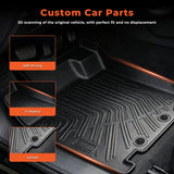 4-Piece 3D TPE Floor Mats Set (1st, 2nd & 3rd Row) for 2013-2020 Nissan Pathfinder & 14-20 Infiniti QX60