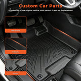 3-Row All-Weather TPE Floor Mats Set for 2016-2022 Honda Pilot (8-Passenger)