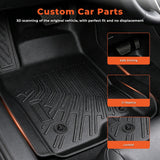 5PCS TPE All-Weather Floor Mats Cargo Liner for 2021-2026 Chevy Tahoe Yukon