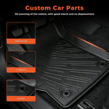 Floor Mats Liners & Trunk Cargo Liner TPE Set For 2020-2025 Toyota Corolla Black