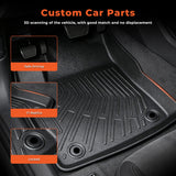 Floor Mats Liner For 2018-2023 Toyota C-HR 4-Door Front & Rear All Weather Black