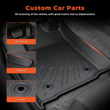 Floor Mats for 2022-2026 Toyota Tundra Double Cab All Weather 3D Floor Liner