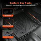 3Pcs Car Floor Mats Liner Front and Rear TPE Black Replacement for Sentra 2014-2019