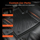 3Pcs Car Floor Mats Liner Front and Rear TPE Black Replacement for Explorer 2020-2024