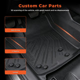3PCS TPE All-Weather Floor Mats for 2005-2015 Toyota Tacoma