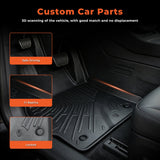 Custom Fit All-Weather Floor Mats for 2010-2015 Toyota Prius (XW30) – Heavy Duty TPE Floor Liners, 1st & 2nd Row Full Set
