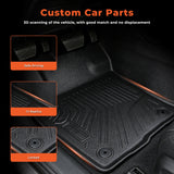 Black 3Pcs Front and Rear TPE Car Floor Mats Replacement for Corsair 2020-2026