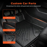 Floor Mats for Ford Bronco 2 Door 2021-2025 All Weather TPE Car Mats Black