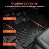 Full Set TPE All-Weather 3D Custom Floor Mats for 2023-2026 Honda HR-V Gas Hybrid