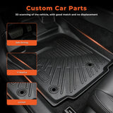 5PCS Floor Mats and Cargo Liners Black TPE Replacement for Pilot 2009-2015