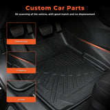2Pcs Front TPE Car Floor Mats Replacement for Bronco F150 1980-1996 Replacement for F250 F350 1980-1997
