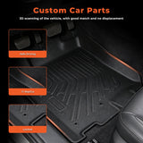 3Pcs Floor Mats Liners Carpets TPE Black Replacement for Frontier 2008-2021