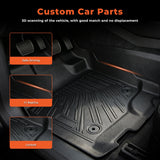 4-Piece All-Weather TPE Floor Liners & 6.5 Foot Truck Bed Mat for 2015-2026 Ford F-150 SuperCab Extended Cab – Heavy Duty Custom Fit Protection