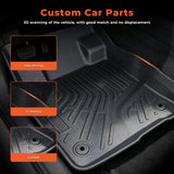 Car Floor Mats Liner Set For 2022-2025 Ford Maverick 3D Molded TPE All-Weather