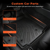 4PCS Floor Mats Black TPE Replacement for Pilot 2009-2015