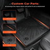labwork Custom Fit TPE All-Weather Floor Mats for 2013-2019 Ford Escape C-Max
