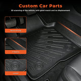 3PCS Floor Mats Liner Black TPE Replacement for F150 Super Crew Cab 2004-2008