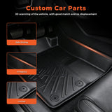 Floor Mats Replacement for Mustang 2004-2014 | 4Pcs Front and Rear, TPE Material, Black