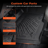 For 2015-2025 Ford F-150 Regular Cab Bucket Seat TPE 1st Row Floor Mats Liners