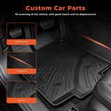 3D Custom Fit TPE Floor Liners & Trunk Cargo Mat Set for 2007-2014 Ford Edge & 2007-2015 Lincoln MKX - All-Weather Protection (Excludes 2015+ Edge / 2016+ MKX)
