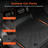 labwork 3-Piece 3D TPE All-Weather Floor Mats for 2011-2023 Dodge Charger Chrysler 300 RWD