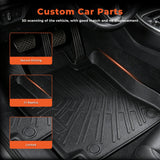 3Pcs Car Floor Mats Liner Front and Rear TPE Black Replacement for E-Class 2017-2023