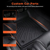 3PCS Floor Mats Black TPE Replacement for Toyota P-rius V 2012-2017