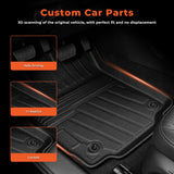 Floor Mats for 2018-2024 Chevy Equinox (Not for EV) / GMC Terrain, All-Weather TPE Custom Fit Floor Liners Cargo Liner