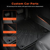 Car Floor Mats for 2014-2019 Toyota Highlander Front + Rear All Weather 3D Liner