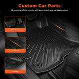 Floor Mats & Cargo Liner Set Fit for 2020-2025 2026 Ford Escape Hybrid All Weather Protection TPE
