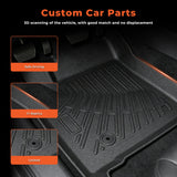 3Pcs Front and Rear TPE Car Floor Mats Replacement for F250 F350 Super Duty SuperCab 1999-2007