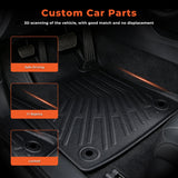 Fits 2019-2026 Toyota Corolla Hatchback TPE 3D Front & 2nd Row Floor Mats Liner