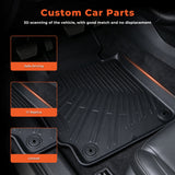 3PCS Floor Mats Black TPE Replacement for Elan-tra 2011-2016 1st and 2nd Row