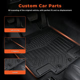 4-Piece All-Weather TPE Floor Mats for 2022-2025 Nissan Pathfinder (7-Seat) & QX60 (6-Seat)