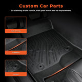 2Pcs Front and Rear TPE Car Floor Mats Replacement for F250 F350 F450 F550 F600 Crew Cab 2017-2026