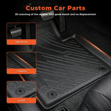 4PCS TPE All-Weather Floor Mats for 2020-2025 Ford Explorer 6 Seats