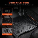 For 2003-2009 Toyota 4Runner TPE All-Weather Front & Rear Floor Mats Liners 3Pcs