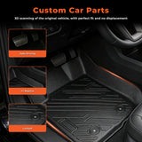 4PCS TPE All-Weather Floor Mats Cargo Liner for 2021-2025 Ford Bronco 4-Door