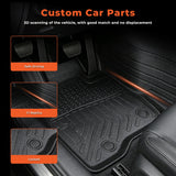 3PCS TPE All-Weather Floor Mats for 2015-2019 Ford Explorer 7 Seats