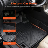 labwork 7-Piece 3D TPE All-Weather Floor Mats Cargo Liner Backrest Set for 2008-2013 Toyota Highlander [Non-Hybrid]
