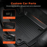 TPE Floor Mats for Toyota RAV4 2019-2025 Gasoline Trunk Cargo Liners w/Seatback