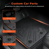 3-Piece All-Weather TPE Floor Mats Set for 2015-2025 Ford Mustang GT EcoBoost & Mach 1