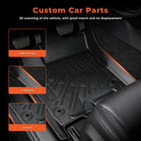 3Pcs Car Floor Mats Liner Front and Rear TPE Black Replacement for R-a-m 1500 2025 2026