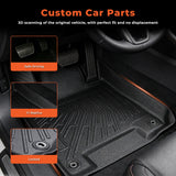 Full Set TPE All-Weather 3D Custom Floor Mats for 2014-2020 Acura MDX 7-Passenger