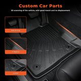 4Pcs Car Floor Mats and Cargo Liner Front and Rear TPE Black Replacement for Bronco Sport 2021-2025