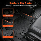 2PCS TPE All-Weather Front Floor Mats for 2011-2017 Honda Odyssey