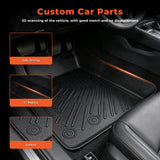 3Pcs Front and Rear TPE Car Floor Mats Replacement for F250 F350 F450 F550 2008-2010