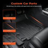 4Pcs Car Floor Mats Liner Front and Rear TPE Black Replacement for Pacifica 2017-2025 7 and 8 Seats Passenger Model